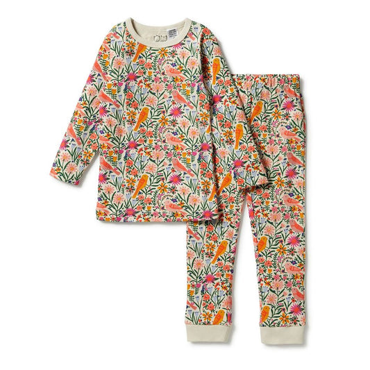 Organic L/S Pyjamas Birdy Floral
