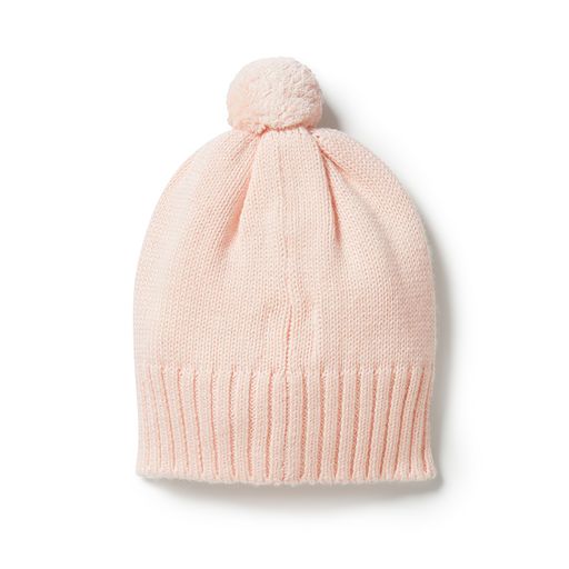 Knitted Cable Beanie Blush