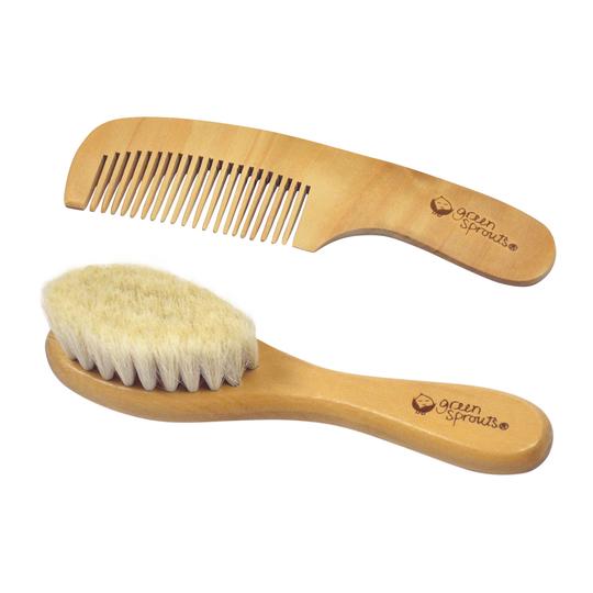 Wooden Baby Brush and Comb Set.