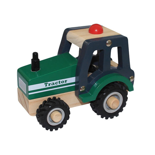 Wooden Tractor Green Toyslink.