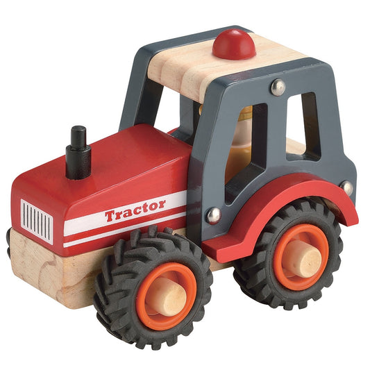 Wooden Tractor Red Toyslink.
