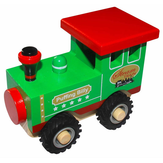Wooden Green Train Toyslink.